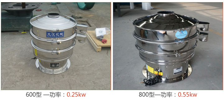 食品振動篩同種材質有不同大小的型號，而型號的不同就會影響價格。